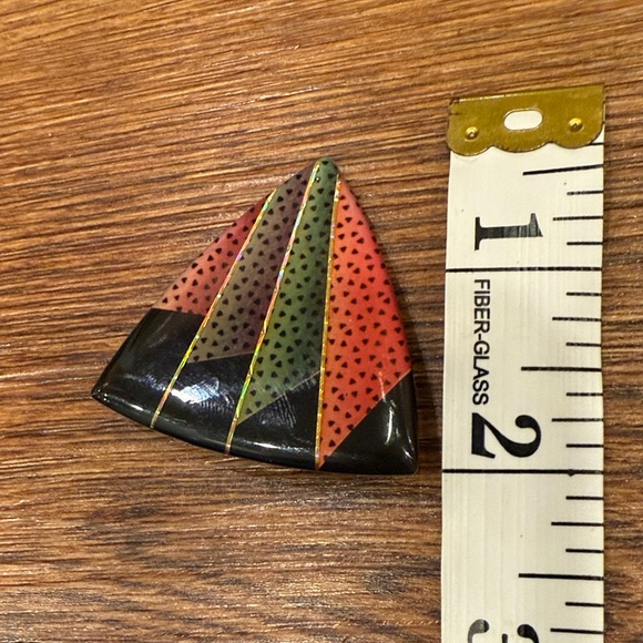 Colorful Geometric Brooch - Picture 4 of 4